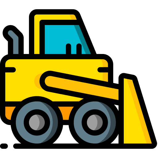 Bulldozer excavator bulldozer heavy vehicle icon