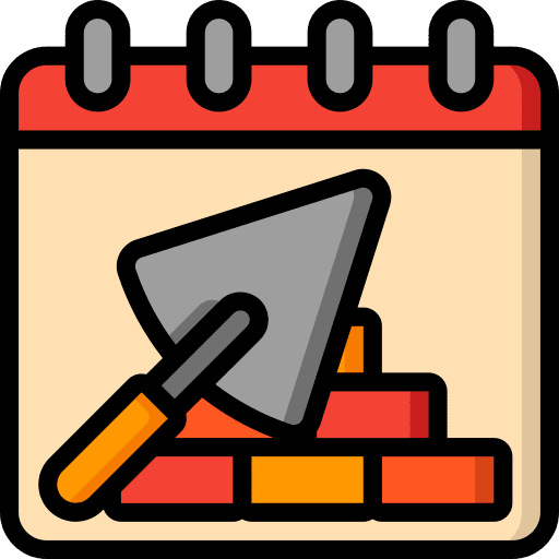 Calendar bricks time and date date icon
