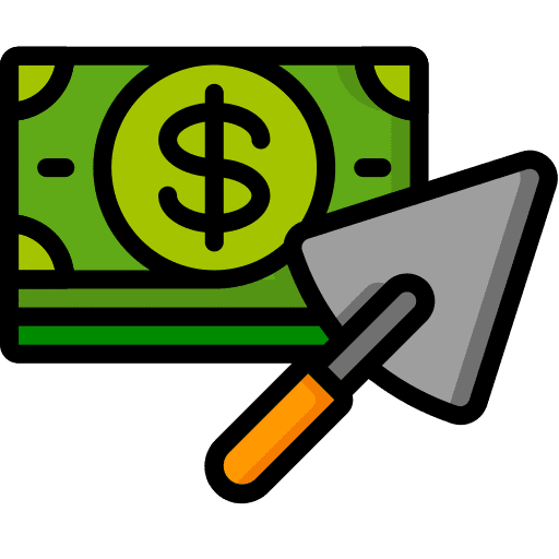 Payment building dollar cash icon