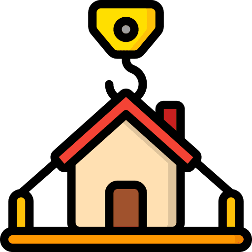 Crane house home lifting icon