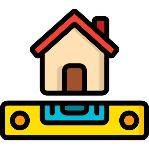House buildings property construction icon