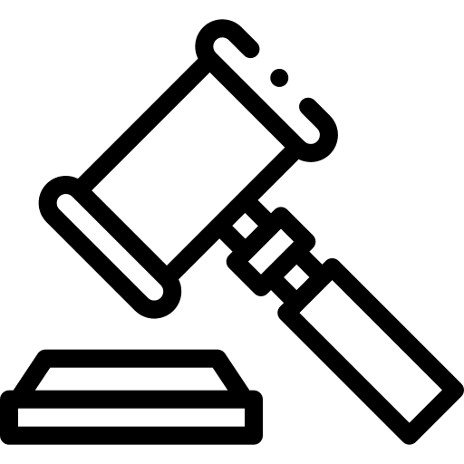 Gavel bid gavel regulation icon