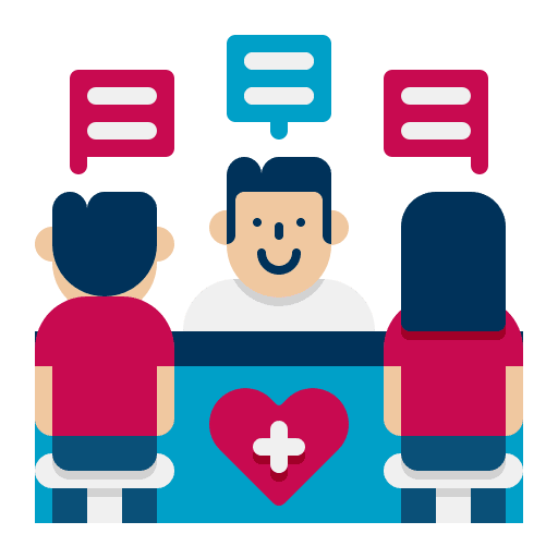Counselling psychology people consult icon