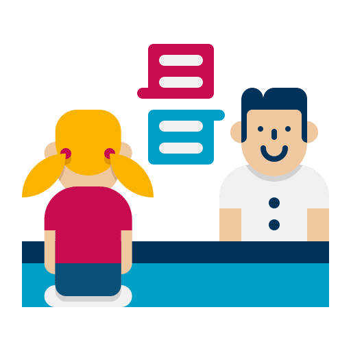 Counselling psychology speech bubble relations icon