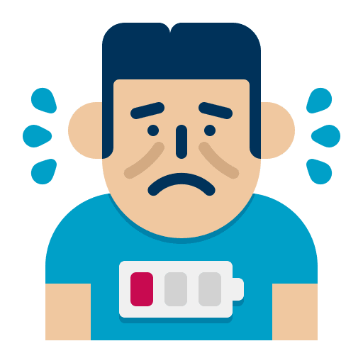 Fatigue tired exhaustion dizziness icon