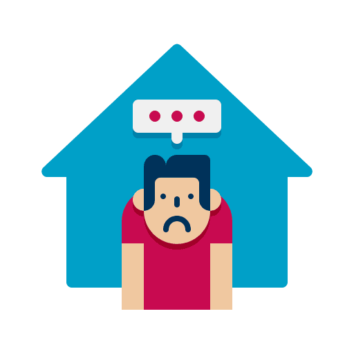 Isolation isolated stay home healthcare and medical icon