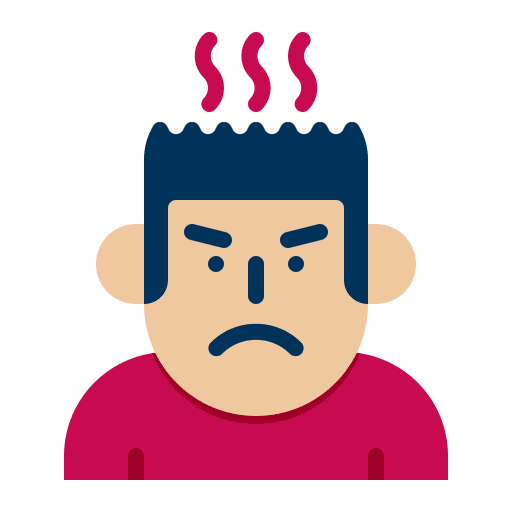 Anger interface healthcare and medical faces icon
