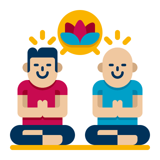 Mediation meditate flower lotus flower icon