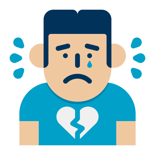 Grief smile sadness unhappy icon