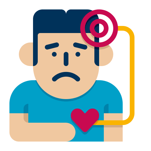 Illness body parts illness muscles icon