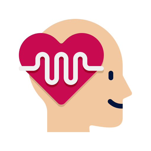 Mental control healthcare and medical psychiatry help icon
