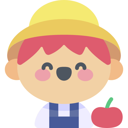 Farmer people boy caucasian icon