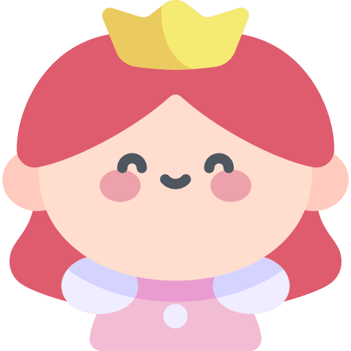 Princess caucasian carnival costume icon