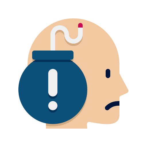 Stress head healthcare and medical emotion icon