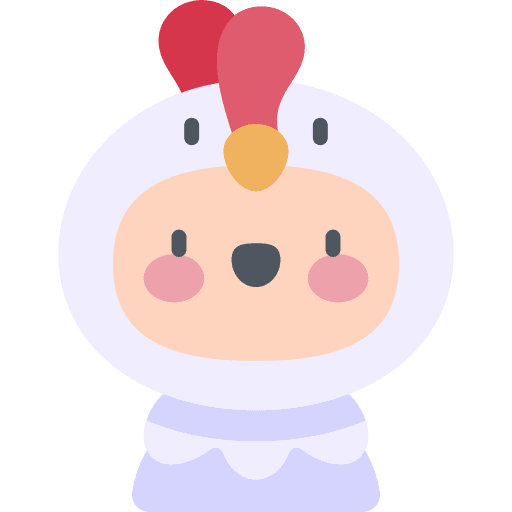 Chicken caucasian carnival kid icon Chicken caucasian carnival kid icon