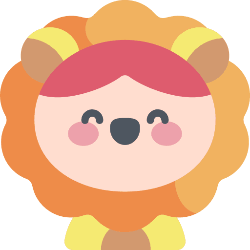 Lion people child caucasian icon Lion people child caucasian icon