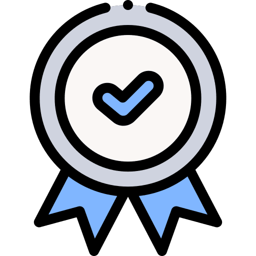 Medal emblem check high quality icon