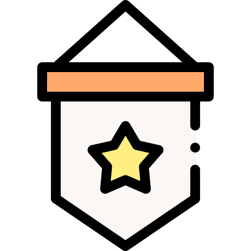 Banner flag star banner icon Banner flag star banner icon