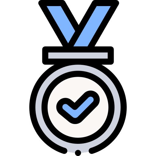Medal emblem check sports and competition icon Medal emblem check sports and competition icon