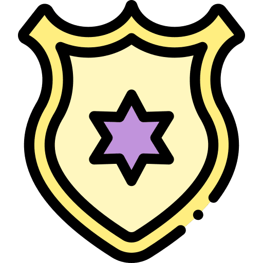 Police badge star emblem official icon Police badge star emblem official icon