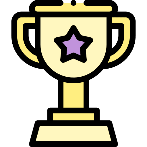 Trophy best sports and competition star icon Trophy best sports and competition star icon