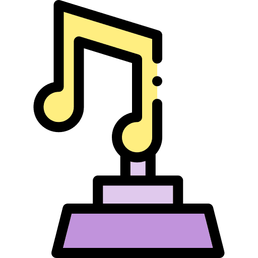 Trophy award achievement music icon Trophy award achievement music icon