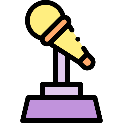 Trophy singer achievement champion icon Trophy singer achievement champion icon