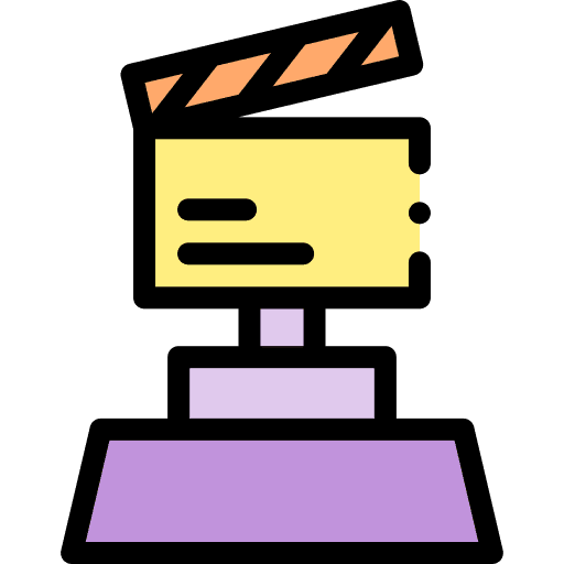 Trophy trophy entertainment clapperboard icon Trophy trophy entertainment clapperboard icon