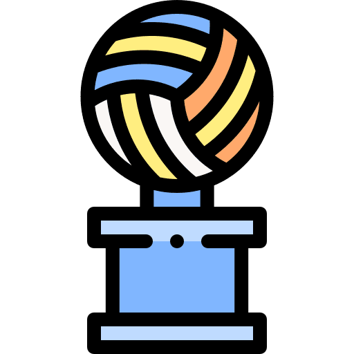Volleyball champion award winner icon Volleyball champion award winner icon
