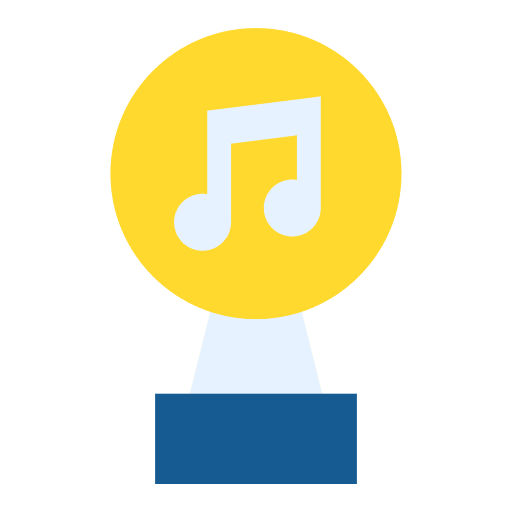 Music award music and multimedia reward sports and competition icon Music award music and multimedia reward sports and competition icon