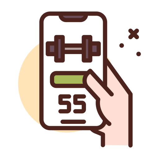 App app hand fitness icon