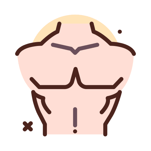 Chest training sports and competition fitness icon