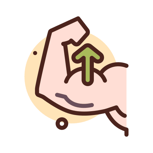 Grow arrow biceps body part icon