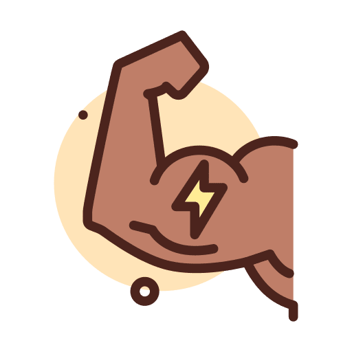 Power body part arm strong icon