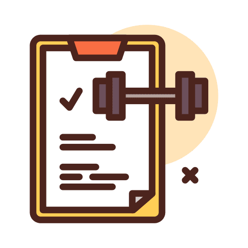 Document sports and competition weight clipboard icon