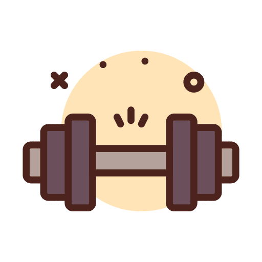 Dumbbell fitness training sports and competition icon