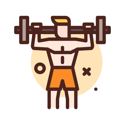 Exercise strong man training icon