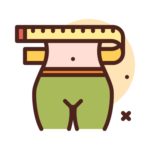 Measure slim down measure body icon