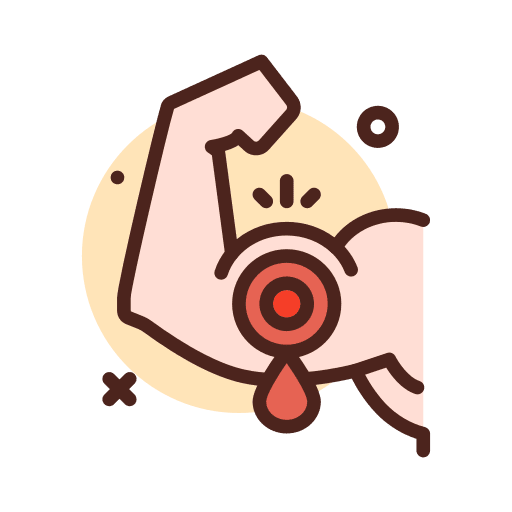 Pain arm body part strong icon