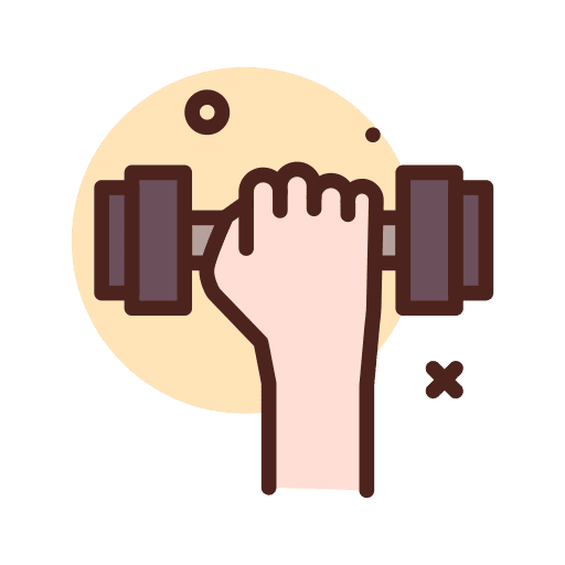 Weight sports and competition hand training icon