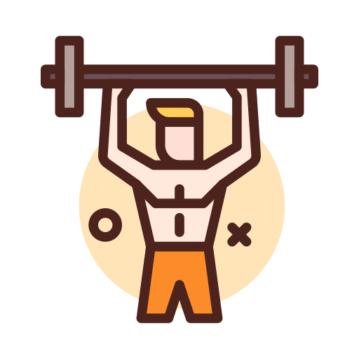 Exercise fitness workout muscle icon