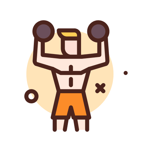 Exercise muscle fitness man icon