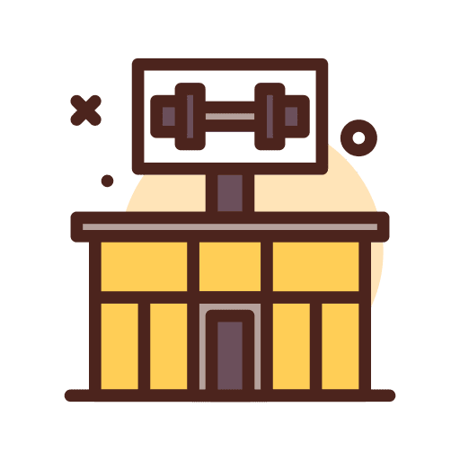 Gym sport city fitness icon