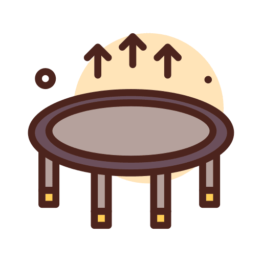 Trampoline sports and competition exercise jumping icon