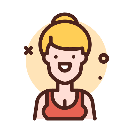 Woman gym sport runner icon