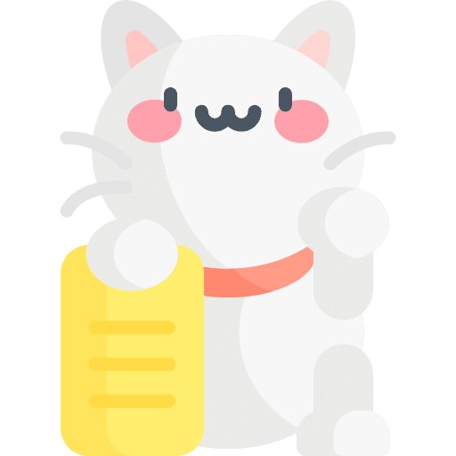 Maneki neko japan cat animal icon