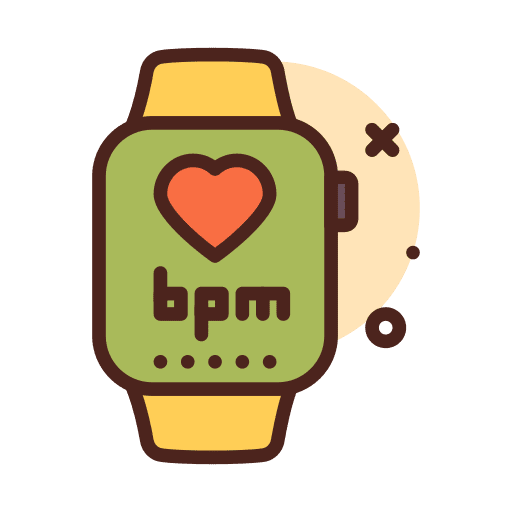 Watch heart smartwatch wellness icon