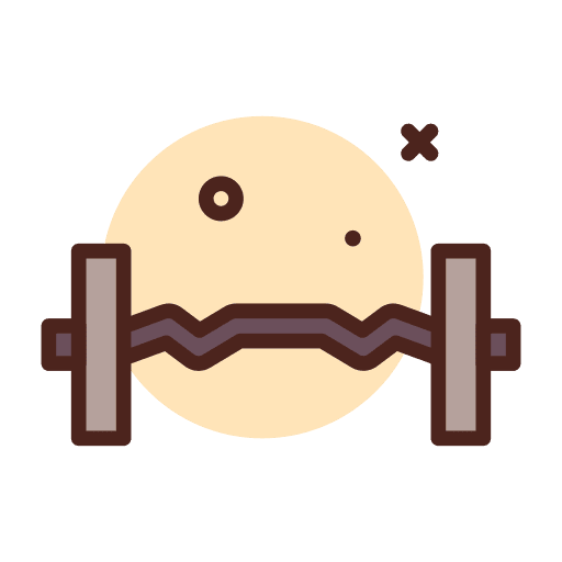 Weight bar sports and competition fitness lift icon