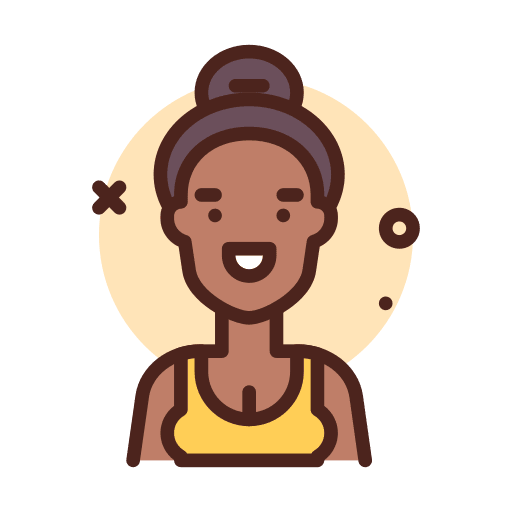 Woman person exercise afro icon