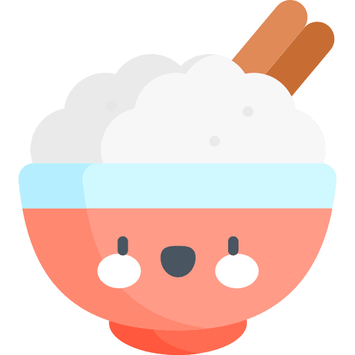 Rice bowl asian chinese meal icon